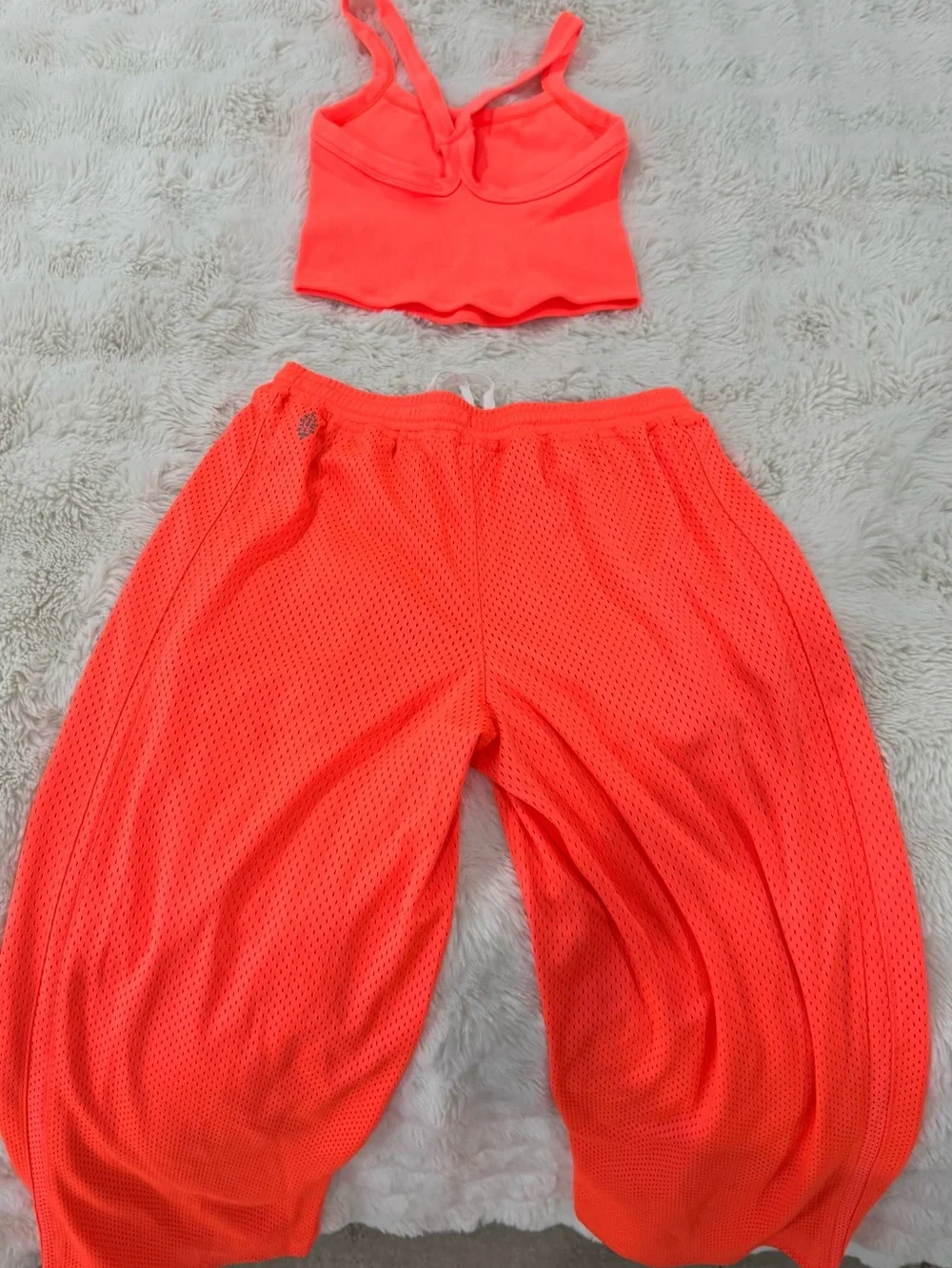 NWOT free people cropped top m/l and track pants (xs) set